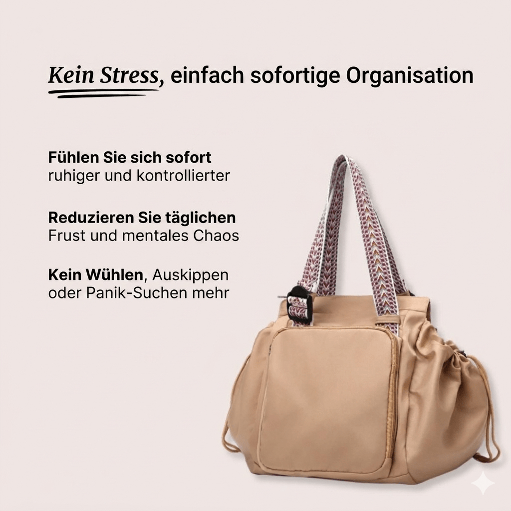 Praktische Damen Organizer Tasche mit 15 Fächern, wasserabweisend. Perfekt für den Alltag!